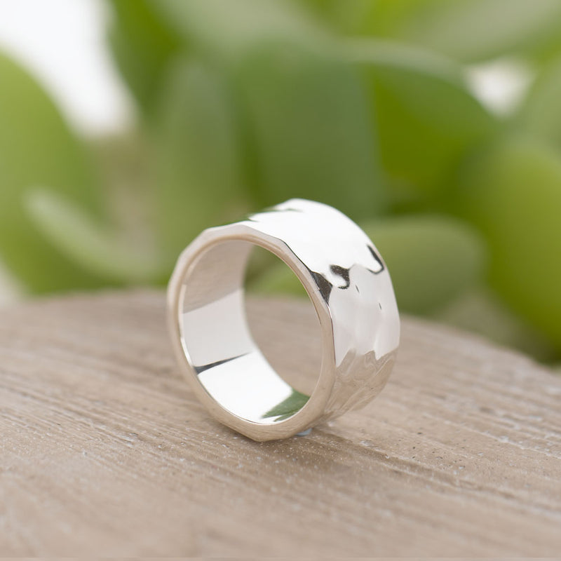 Smooth Wide store Sterling Silver Band